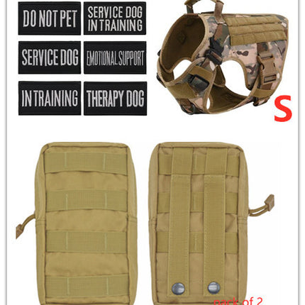 Military Tactical Dog Harness German Shepherd Adjustable Pet Dog Back Vest