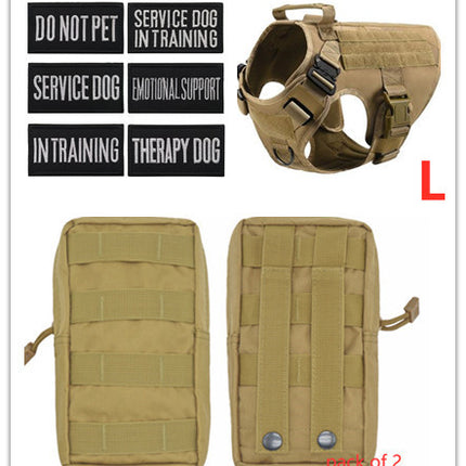 Military Tactical Dog Harness German Shepherd Adjustable Pet Dog Back Vest