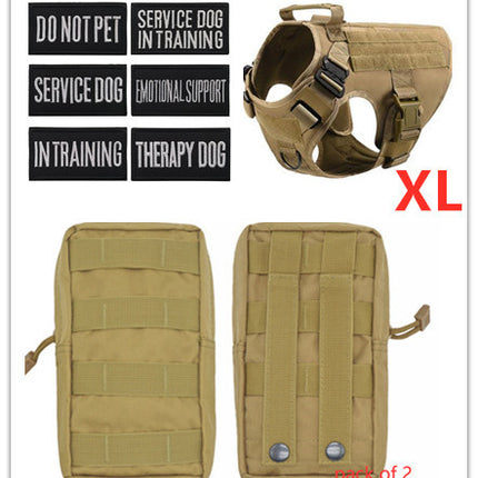 Military Tactical Dog Harness German Shepherd Adjustable Pet Dog Back Vest