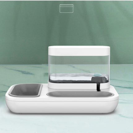 Automatic Pet Drinking Fountain with Double Bowl 1.5L – Cat & Dog Feeder Waterer Set