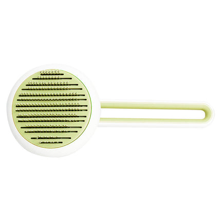 Automatic Pet Hair Remover Brush – Self-Cleaning Round Grooming & Massage Comb for Cats and Dogs