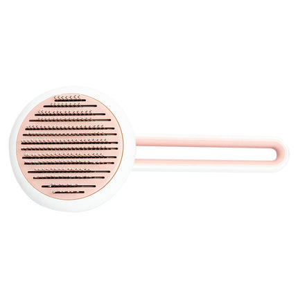Automatic Pet Hair Remover Brush – Self-Cleaning Round Grooming & Massage Comb for Cats and Dogs