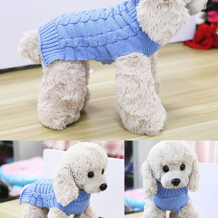 Cashmere Twisted Rope Pet Sweater – Warm Wool Dog Sweater Clothing for Pets