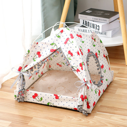 Portable Cat Tent Enclosed Pet Bed – Breathable Waterproof Cat House for Indoor & Outdoor Use