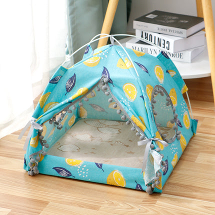 Portable Cat Tent Enclosed Pet Bed – Breathable Waterproof Cat House for Indoor & Outdoor Use