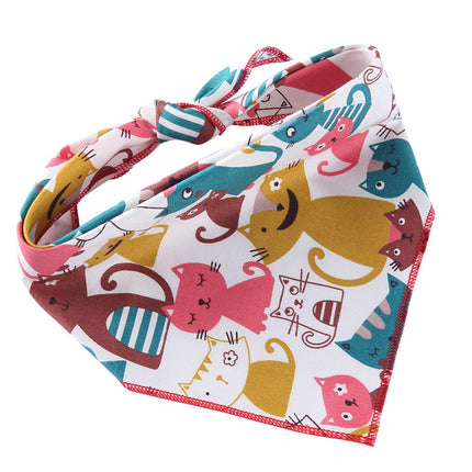Adjustable Cotton Pet Dog Bandana | Soft Check Neckerchief Triangle Scarf for Small, Medium & Large Dogs and Cats
