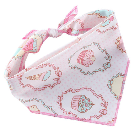 Adjustable Cotton Pet Dog Bandana | Soft Check Neckerchief Triangle Scarf for Small, Medium & Large Dogs and Cats