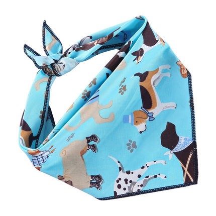 Adjustable Cotton Pet Dog Bandana | Soft Check Neckerchief Triangle Scarf for Small, Medium & Large Dogs and Cats