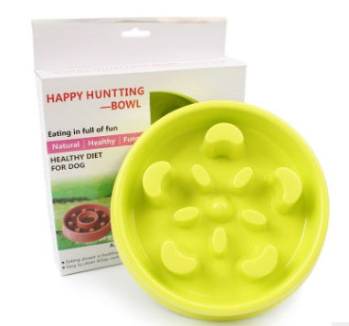 Anti-Choke Dog Bowl Slow Feeder Plastic Pet Bowl Healthy Eating Dish