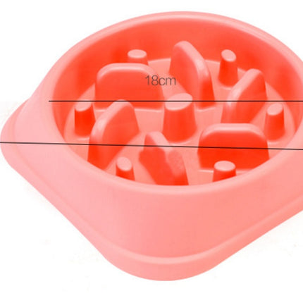 Anti-Choke Dog Bowl Slow Feeder Plastic Pet Bowl Healthy Eating Dish