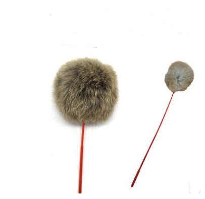 Handmade Wooden Cat Stick Toy Set | Mouse, Feather, Sisal Ball & Interactive Cat Toys