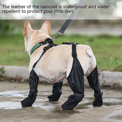 Waterproof Adjustable Dog Shoes Non-Slip Paw Protector Boots for Outdoor Walking