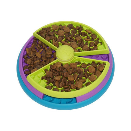 3-Layer Rotating Slow Food Bowl Puzzle Feeder for Dogs & Cats – Anti-Choking Interactive Pet Feeding Toy