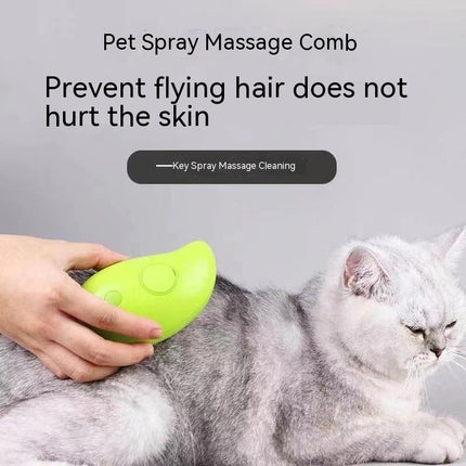 3-in-1 Electric Cat Steam Brush & Dog Spray Grooming Comb – Massage Hair Removal Brush