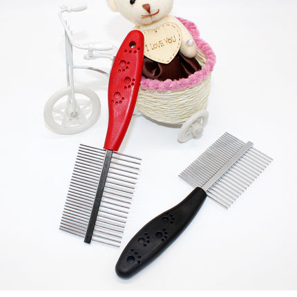 Double-Sided Pet Grooming Comb with Sparse & Dense Teeth – Stainless Steel Dog & Cat Hair Comb