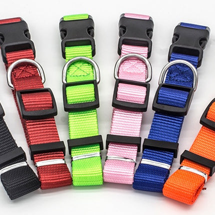 Soft Nylon Adjustable Pet Collar – Comfortable Durable Dog & Cat Collar with Buckle