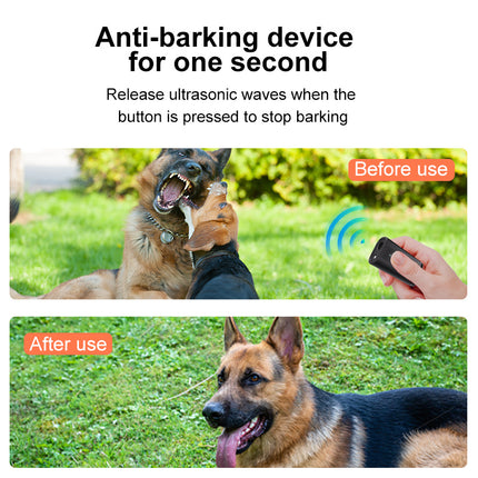 Portable Mini Dog Bark Deterrent Device with LED Flashlight, USB Rechargeable Anti-Barking Trainer