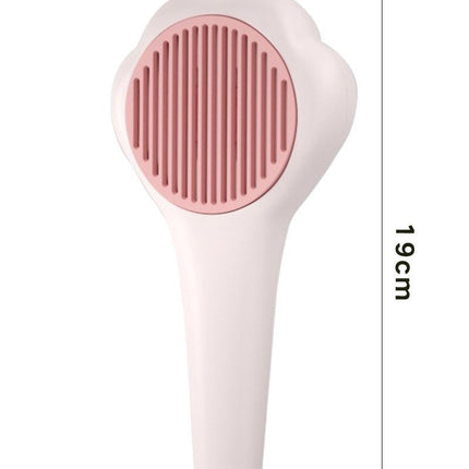 Cat Paw Massage Comb with One-Click Hair Removal – Pet Grooming & Fur Cleaning Brush