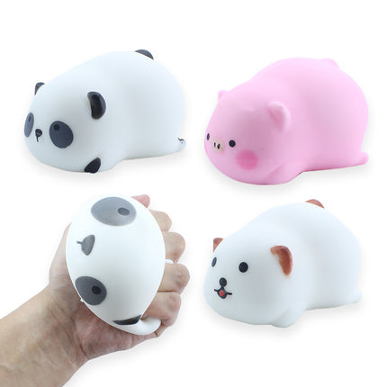 3 PCS Cute Animal Squeeze Toys Stress Relief Soft Squishy Set