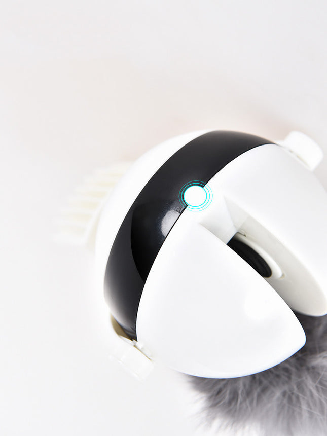 Electric Automatic Lifting Motion Cat Toy – Interactive Smart Teaser Ball with Rabbit Hair for Indoor Cats