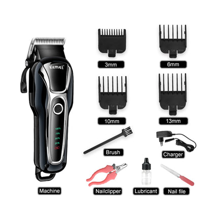 Kemei KM-1991 Professional Pet Hair Clipper – Rechargeable Low-Noise Grooming Trimmer for Dogs & Cats