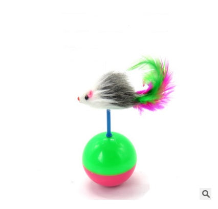 Handmade Wooden Cat Stick Toy Set | Mouse, Feather, Sisal Ball & Interactive Cat Toys