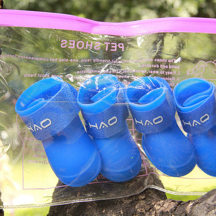 Waterproof Candy Pet Dog Shoes – Non-Slip Cartoon Rain Boots for Small and Large Dogs