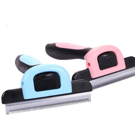 Pet Hair Removal Comb for Dogs & Cats – Stainless Blade Grooming Tool for Long Straight Hair