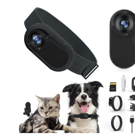 Wireless Cat & Dog Collar Camera with USB Charging for Indoor & Outdoor Recording