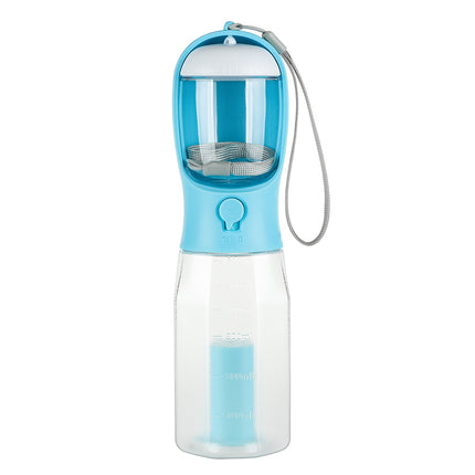 Portable 3-in-1 Dog & Cat Water Bottle with Food Feeder and Poop Bag Dispenser – Leak-Proof Pet Travel Cup