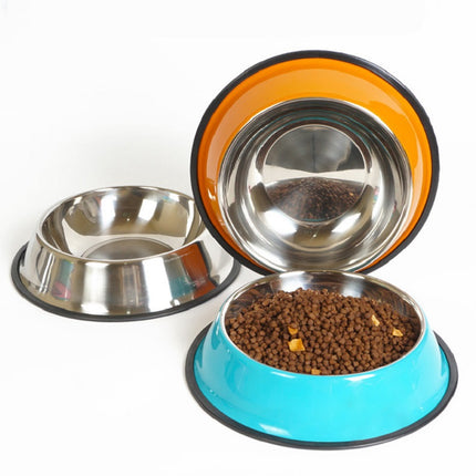Stainless Steel Pet Feeding Bowl with Non-Slip Base – Durable Food & Water Bowl for Cats & Dogs