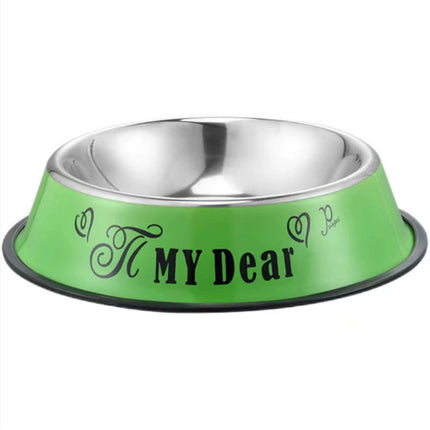 Stainless Steel Pet Feeding Bowl with Non-Slip Base – Durable Food & Water Bowl for Cats & Dogs