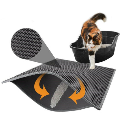 Honeycomb Cat Litter Pad Waterproof Double-Layer Cat Litter Trapper Mat