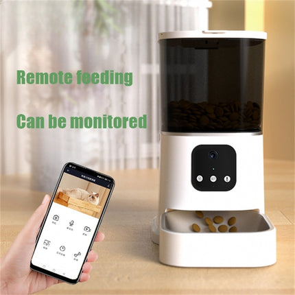 Smart WiFi Automatic Pet Feeder with Voice Recorder & App Control – 6L Large Capacity Food Dispenser for Cats & Dogs