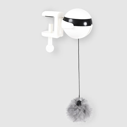 Electric Automatic Lifting Motion Cat Toy – Interactive Smart Teaser Ball with Rabbit Hair for Indoor Cats