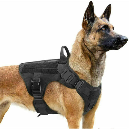 Military Tactical Dog Harness German Shepherd Adjustable Pet Dog Back Vest