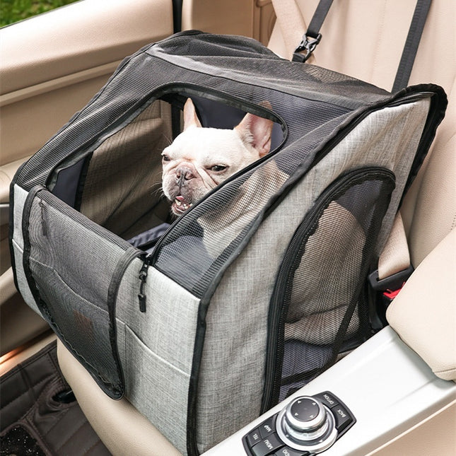 Portable Foldable Car Waterproof Pet Cage – Hard-Wearing Thickened Dog Mat Seat Carrier for Travel
