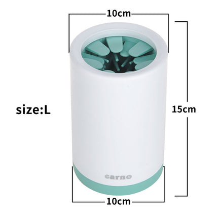 Portable Pet Paw Cleaner Cup with Soft Silicone Brush, Dog Foot Washing Cup (S / L)