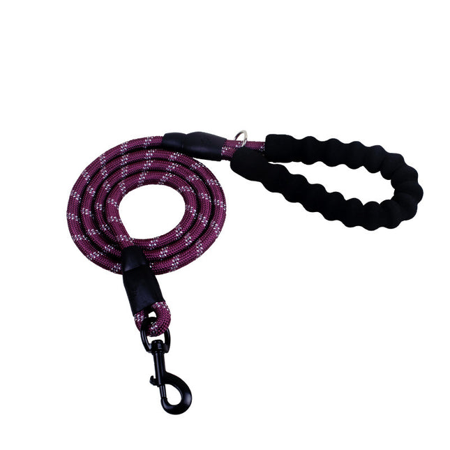 Reflective Nylon Dog Leash – Durable Rope Lead for Small, Medium & Large Dogs, Perfect for Walking and Training