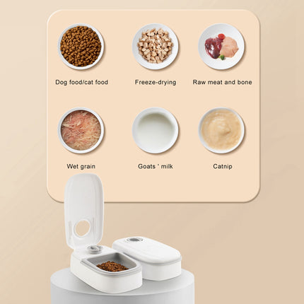 Automatic Pet Feeder Gravity Food Dispenser for Cats & Dogs – Single or Double Meal Timer Feeder