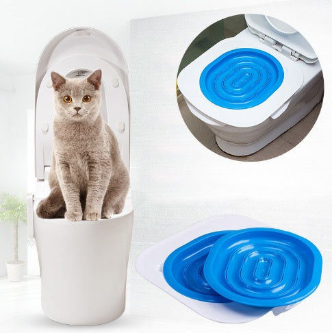 LED Cat Toilet Training Kit with Removable Trays & Toilet Seat Lighting