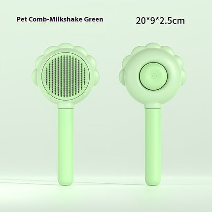 2 in 1 Self-Cleaning Cat Grooming Brush with Spray Hair Remover Comb
