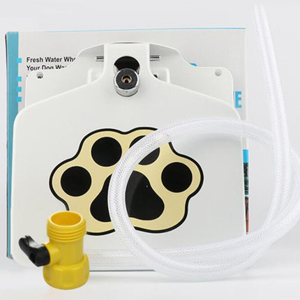 Outdoor Dog Water Fountain Paw-Activated Drinking Dispenser with 41-Inch Hose