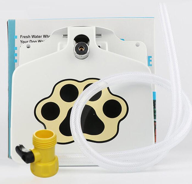 Outdoor Dog Water Fountain Paw-Activated Drinking Dispenser with 41-Inch Hose