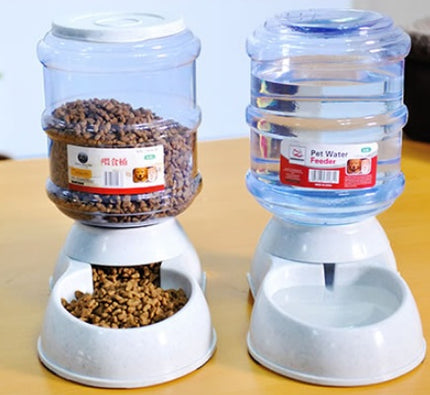 Automatic Gravity Pet Feeder & Water Dispenser Large Capacity for Cats and Dogs