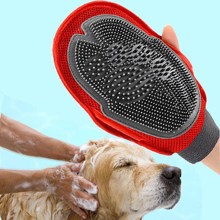 Dog Fur Grooming Massage Brush Glove – Soft Massage, Hair Removal & Shedding Tool for Dogs
