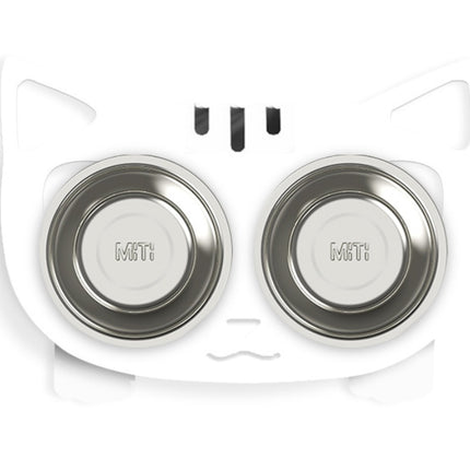 Anti-Spill Elevated Cat & Dog Feeding Bowl | Stainless Steel Tilted Food & Water Bowl