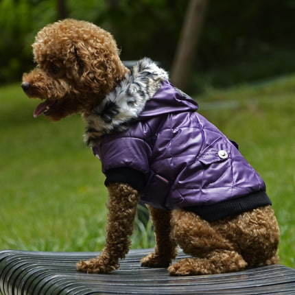 Cross-Border Pet Clothes Dog Coat with Fur Collar | Autumn Winter Warm Pet Dog Clothing