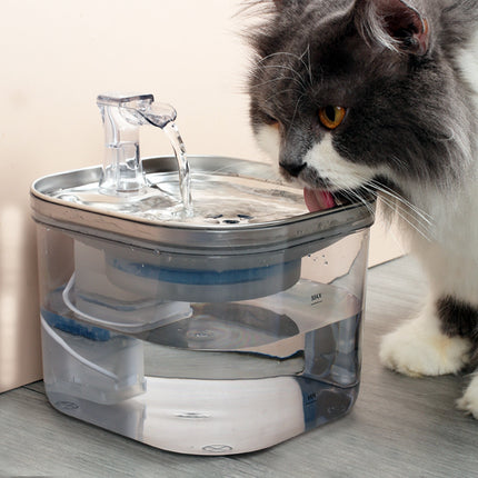 Pet Cat & Dog Stainless Steel Automatic Circulation Water Fountain – Intelligent Drinking Dispenser