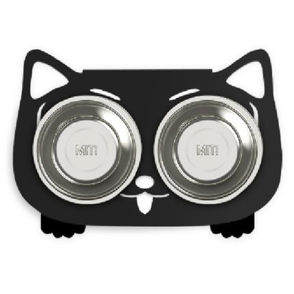 Anti-Spill Elevated Cat & Dog Feeding Bowl | Stainless Steel Tilted Food & Water Bowl